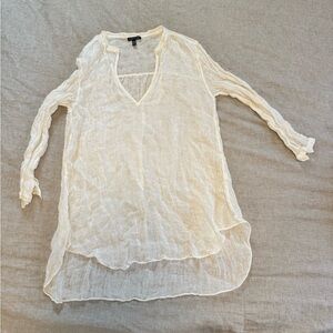 Eileen Fisher White Linen Tunic • Size Small